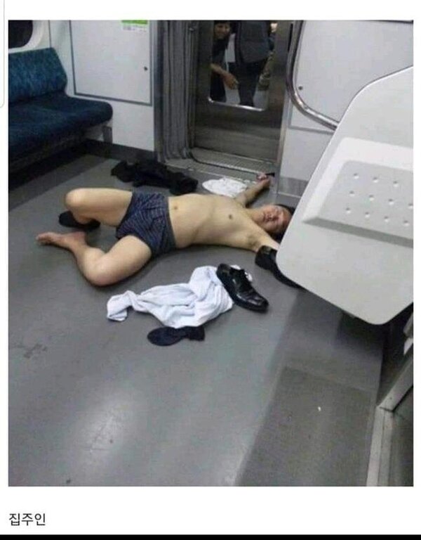 지하철 꿀잠남 꿀잠 집주인 빌런 편안 만취