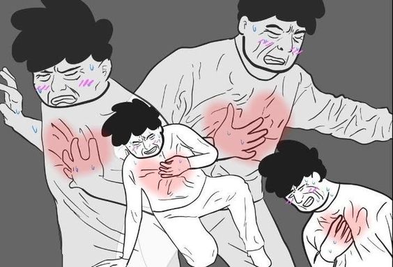 심장 심쿵 아파 허컥 심장마비 두근