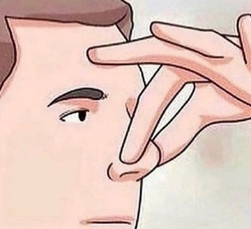 냄새 냄새나 코틀막 손가락으로 코를 막는 행동