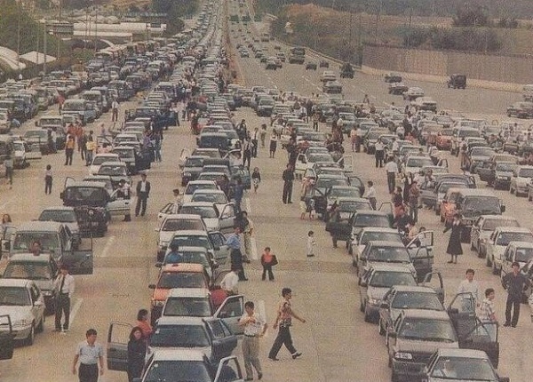 낭만의 시대 90년대 고속도로 명절 자동차 도로 그때 그시절 옛날 낭만