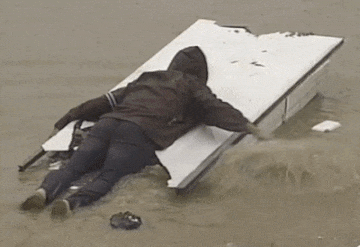 출근 90년대 폭우 물난리 회사 직장 강한자 움짤