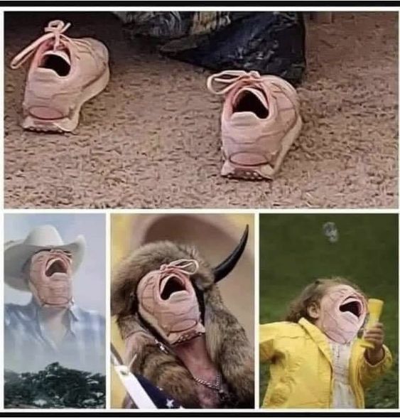 신발 합성 입발리고 있는 모습