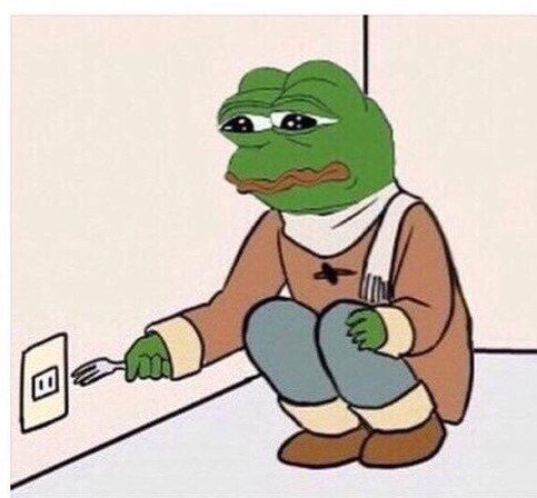 슬개짤 전기 포크 콘센트 슬픈개구리