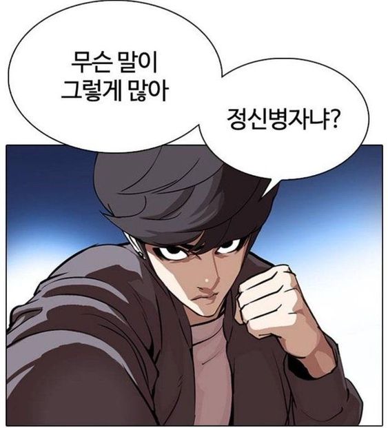 무슨 말이 그렇게 많아 정신병자냐 정신병자 주먹