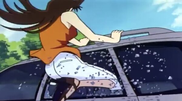 닉킥 창문 자동차 여자 공격 하이킥