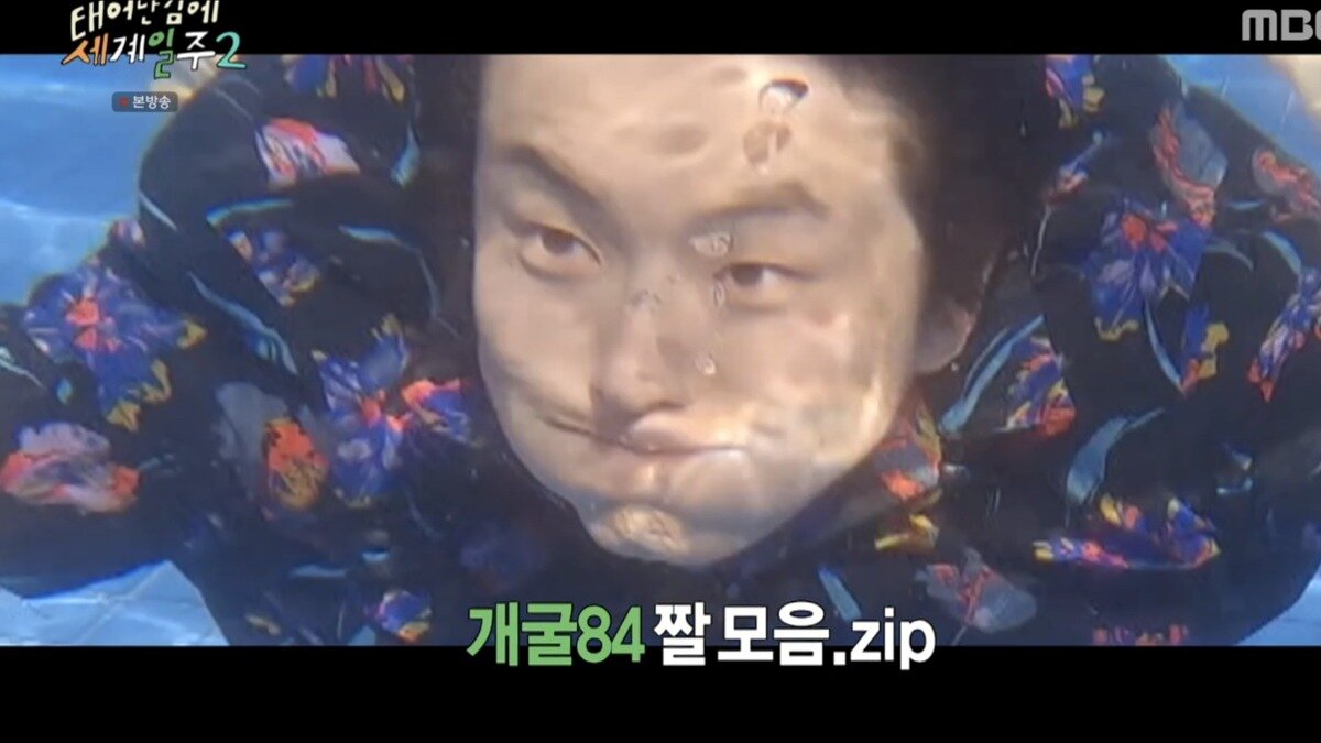 기안84 개굴84 개구리 수영 잠수