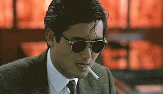 영웅본색 달러로 담배 불 붙이는 장면 영화 흡연짤 레전드 주윤발