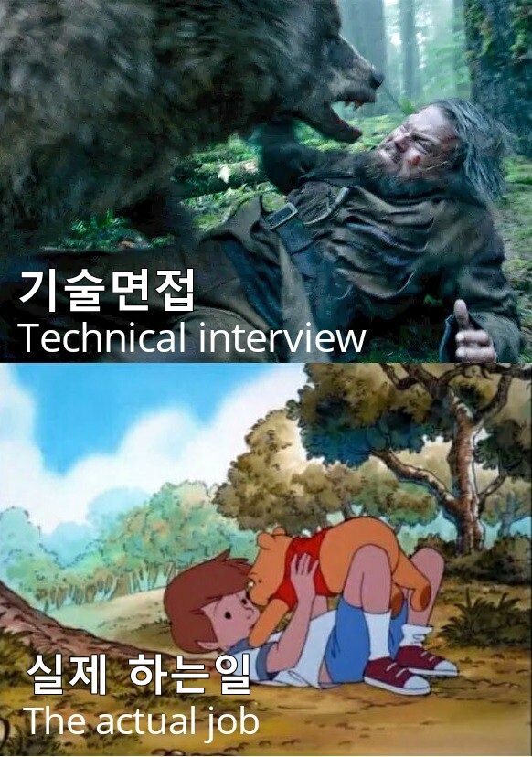 개발자 면접 회사 기술면접 테크니컬 인터뷰 실제 하는일 개발자짤 개발자밈 프로그래밍 프로그래머