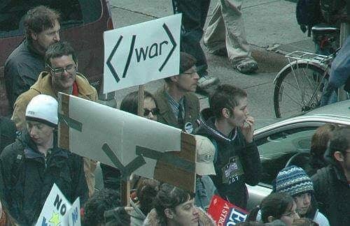 개발자 시위 전쟁 반대 전쟁끝 war 태그 개발자짤 개발자밈 프로그래밍 프로그래머