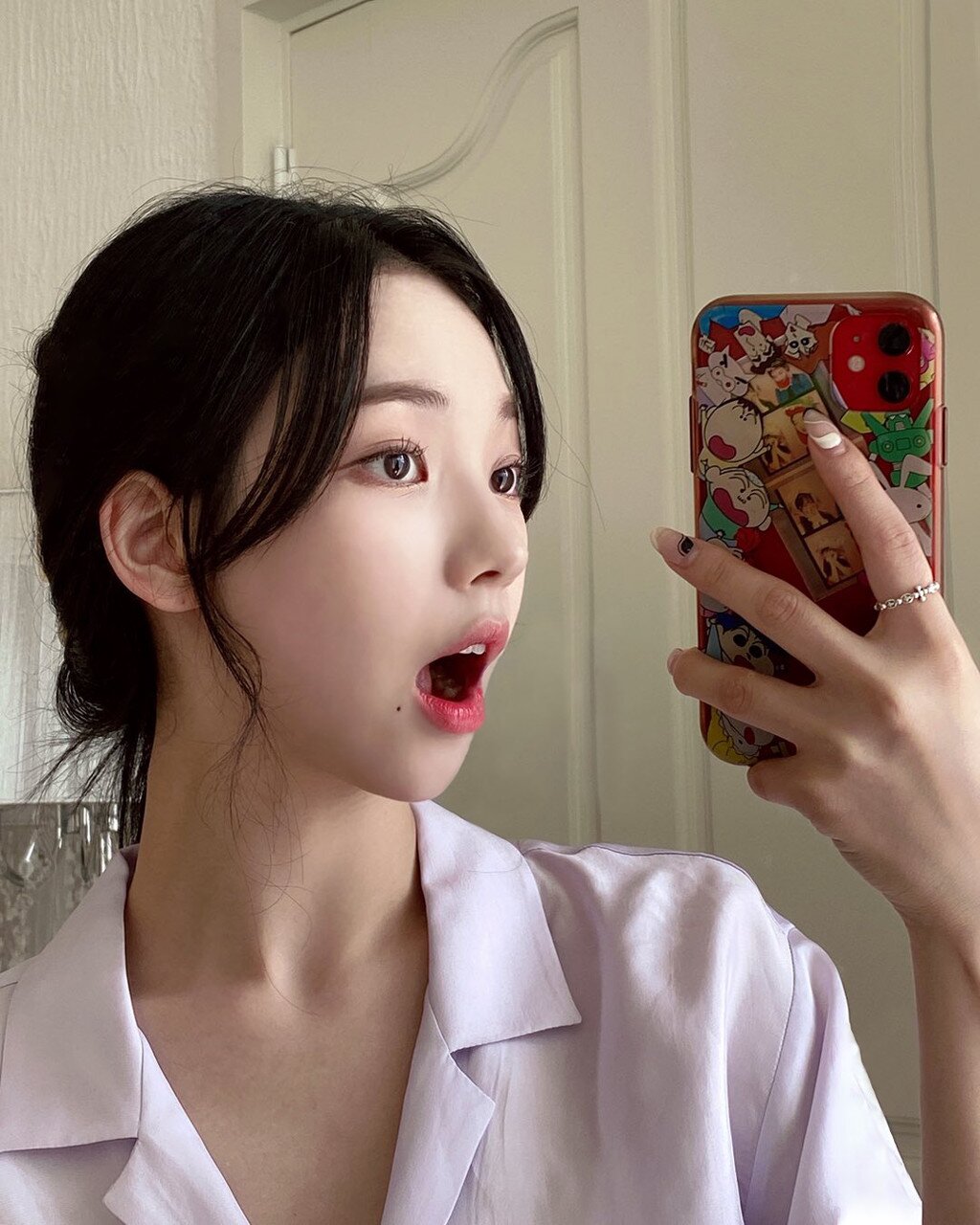 카리나 셀카 AESPA Karina 짤방 여친짤 에스파 예쁜 아이돌 걸그룹 섹시 얼굴 입술 피부