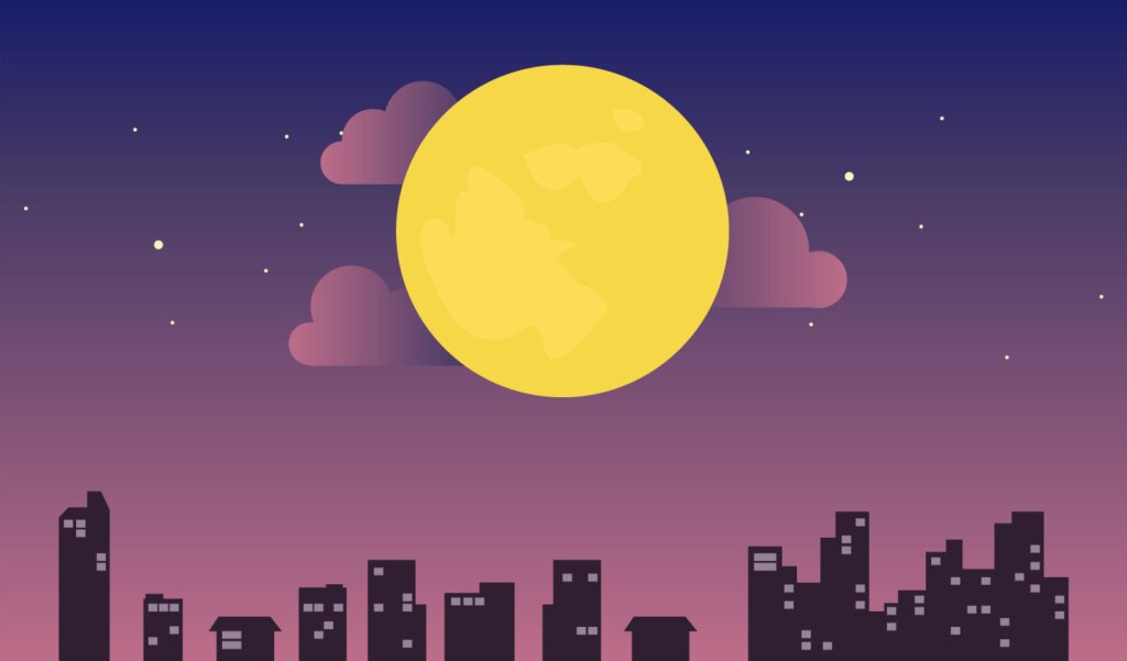 추석 이미지 보름달 일러스트 무료 다운로드