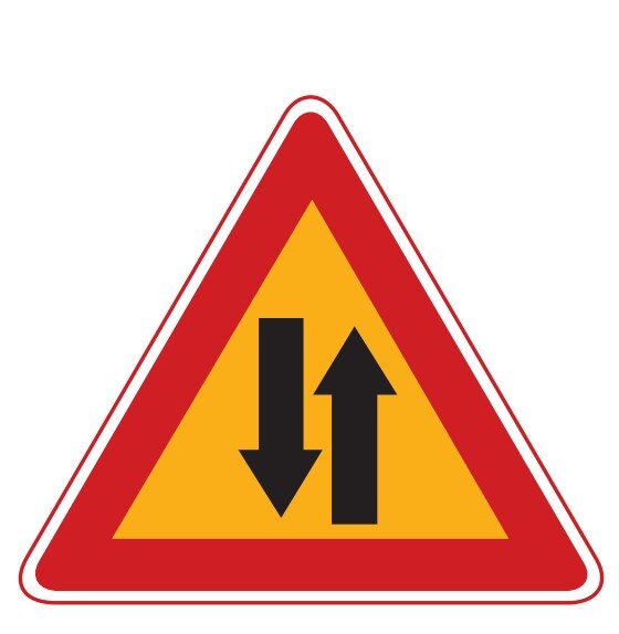 2방향통행 교통표지판 경고판 교통 표지판