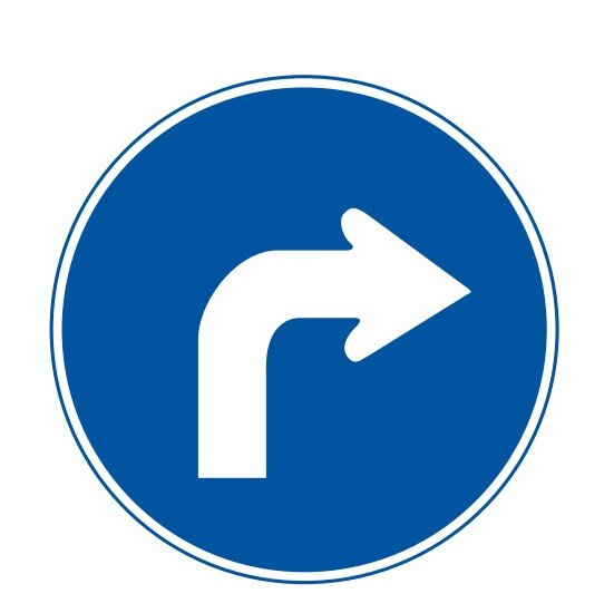 우회전 교통표지판 경고판 교통 표지판