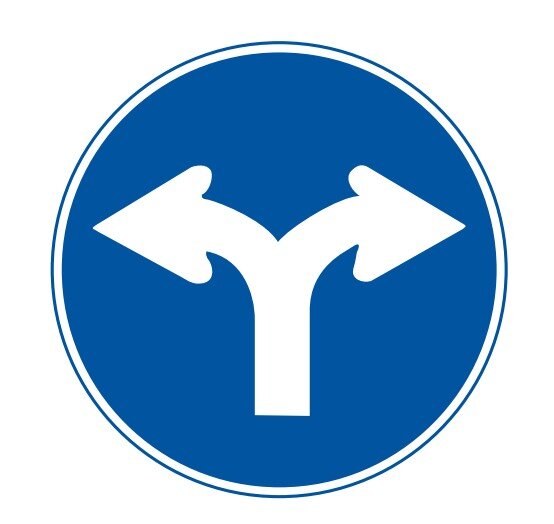 좌우회전 교통표지판 경고판 교통 표지판