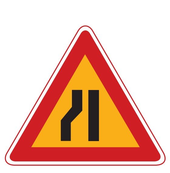 좌측차로없어짐 교통표지판 경고판 교통 표지판