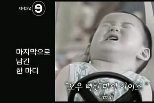 마지막으로 남긴 한 마디 오우 뻐킹 마이 아이즈 눈갱