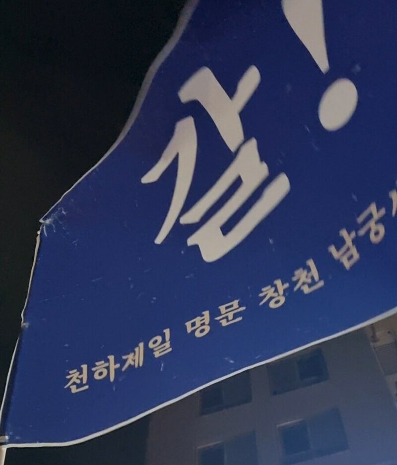 윤석열 탄핵 시위 깃발 천하제일 명문 창천 갈 갈! 민주주의 깃발시위 센스