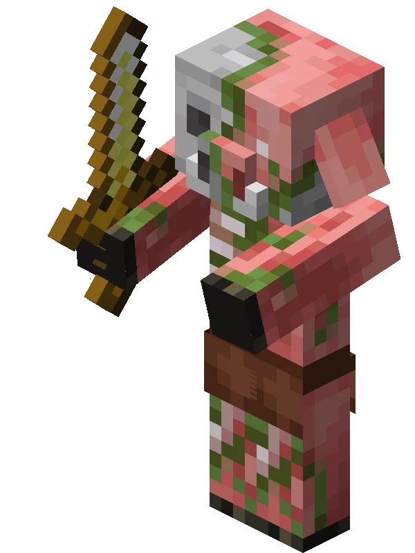 좀비화 피글린 마인크래프트 마크 몹 캐릭터 Minecraft