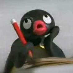 핑구 메모짤 글쓰는짤 연필