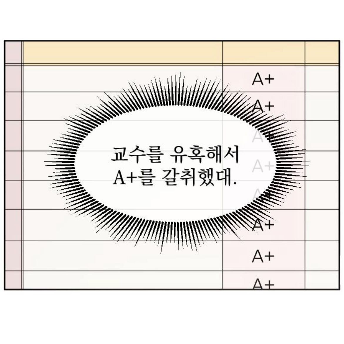 교수를 유혹해서 A+를 갈취했대