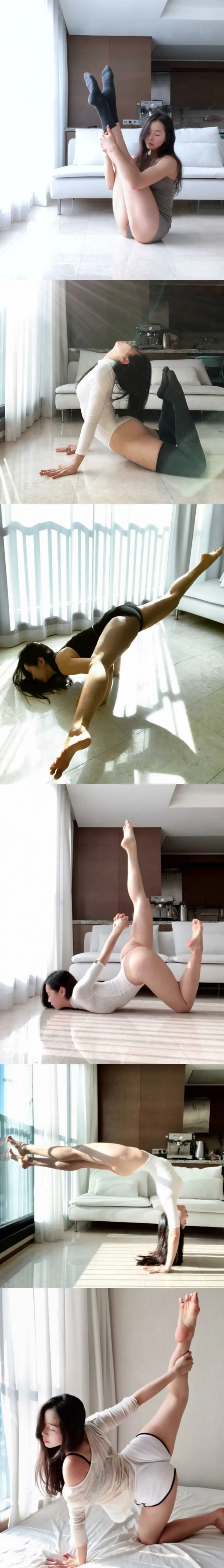 전문성이 느껴지는 요가녀