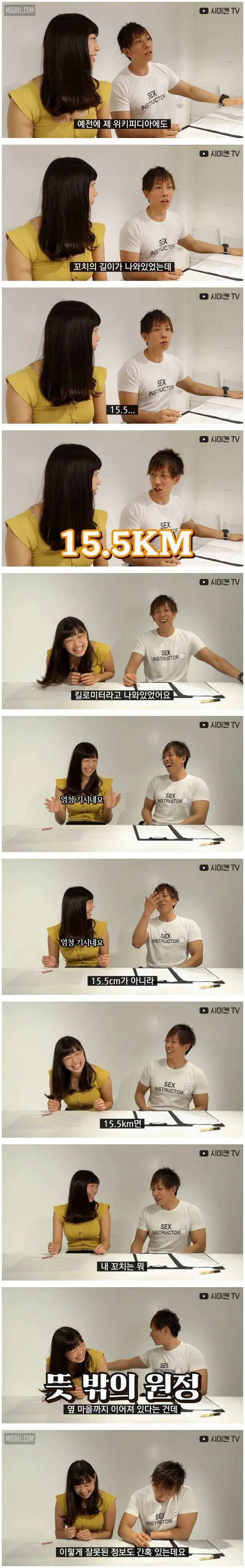 시미켄 길이에 대한 잘못된 정보