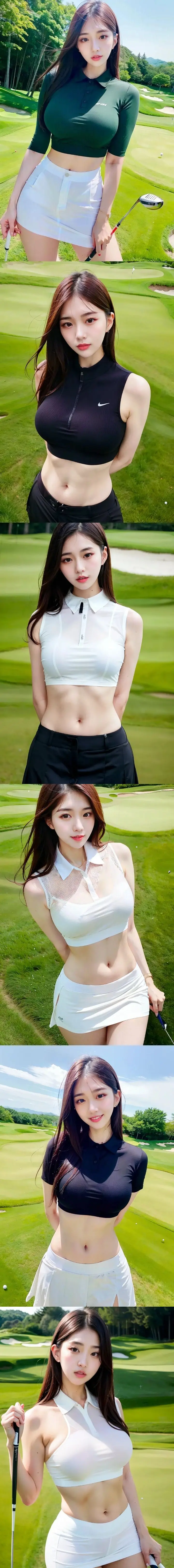 AI가 그린 골프치는 누나들