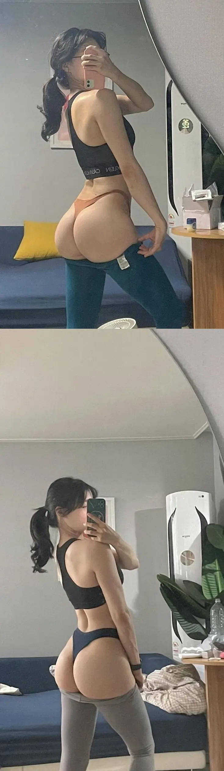 레깅스 입을때 입는 속옷 인증
