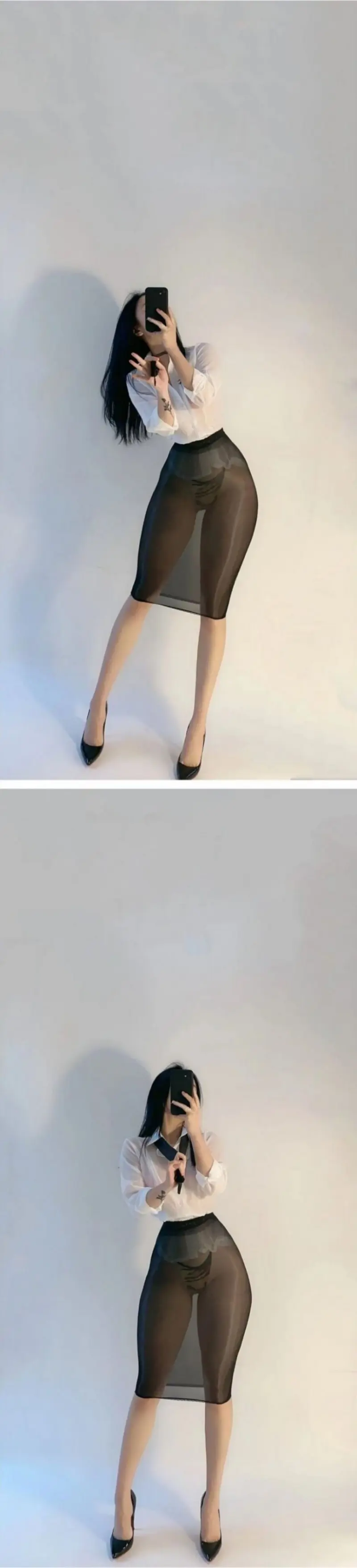 스타킹으로 스커트를 만든거야??