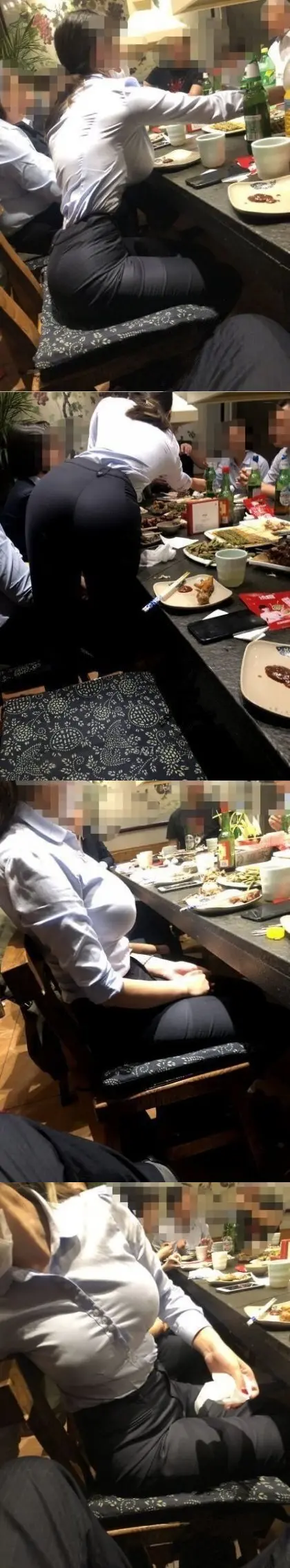 흔한 불금 회식자리 챙기는 여직원