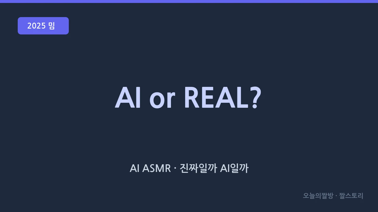 AI or REAL 밈 총정리