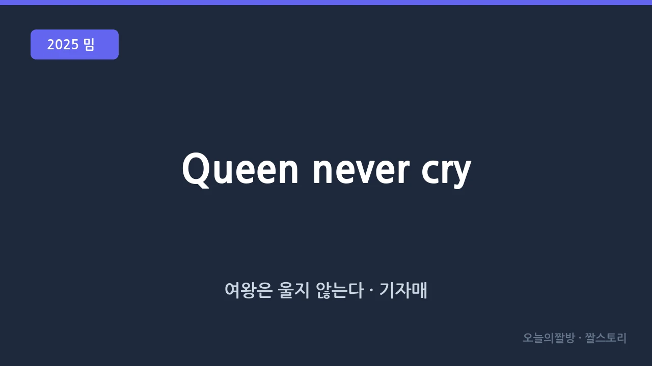 퀸 네버 크라이 밈 총정리