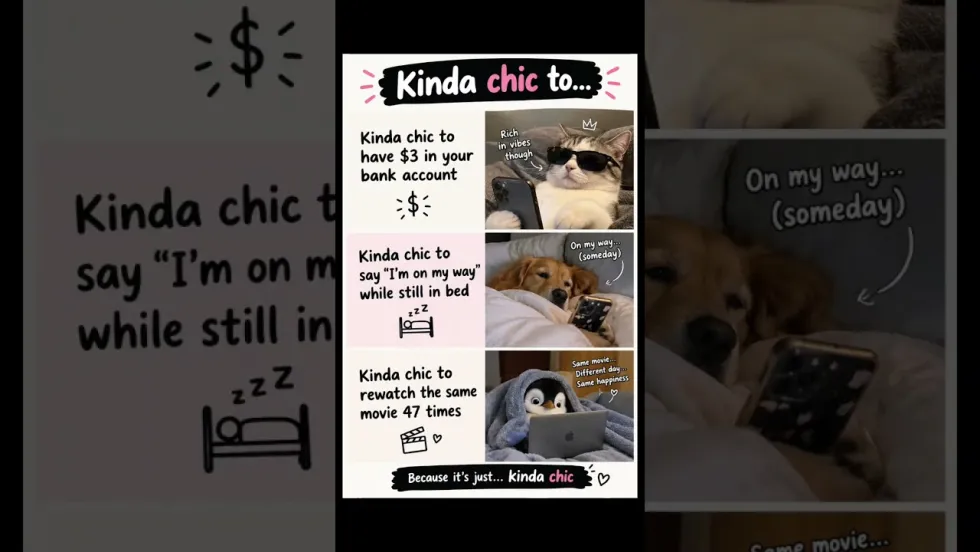 소박한 멋, Kinda Chic To 밈