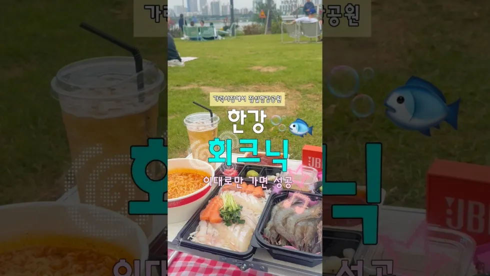 요즘 날씨에 한강 회크닉 안 하면 유죄