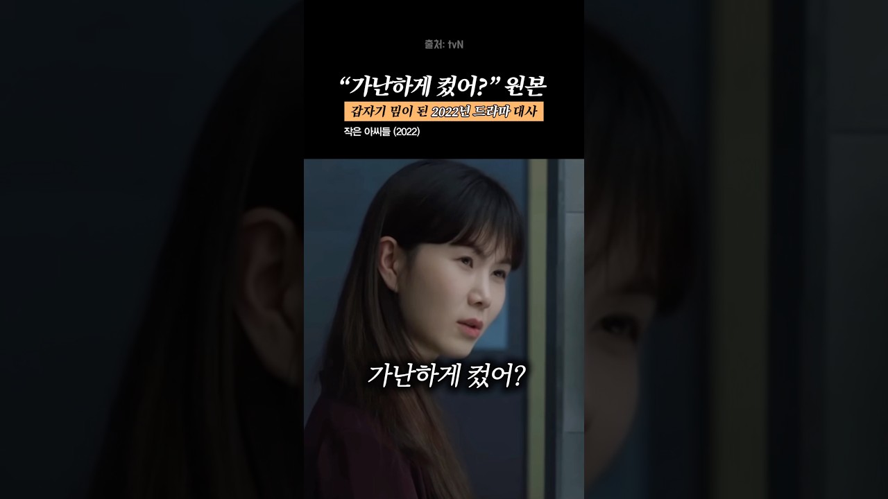 '가난하게 컸어?' 밈: 작은 아씨들 대사의 귀환