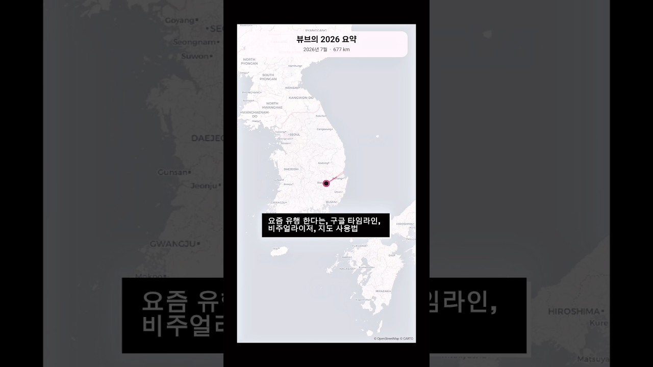 구글 타임라인 비주얼라이저: 내 이동 경로 지도 밈